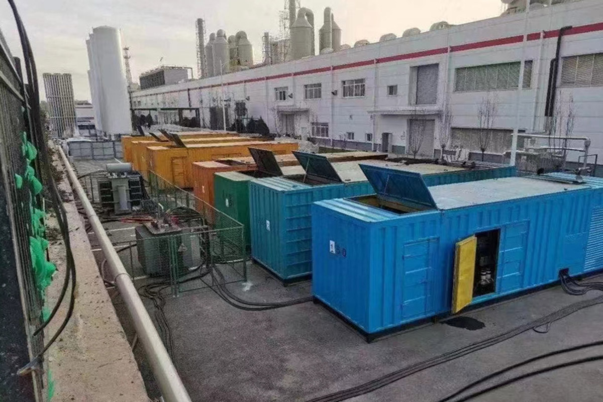 佛罗镇发电机租赁施工现场
